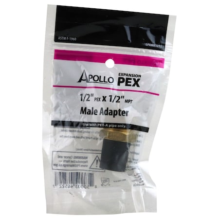 Apollo 1/2 in. Brass PEX-A Barb x 1/2 in. MNPT Male Adapter EPXMA1212
